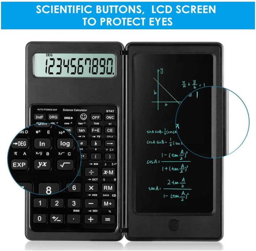 Scientific Calculators for Students, 10-Digit Large Screen, Math Calculator with Notepad, Classroom Must Haves for Middle High School Supplies & College