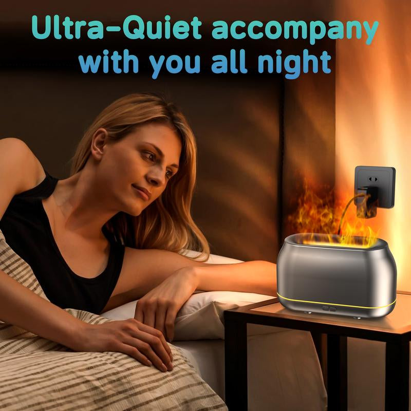 Ultimate 7-Color Flame Essential Oil Diffuser and Humidifier 160Ml for Home Office Yoga and Sleep with Auto-Off Protection SPA Relaxation Mood Booster