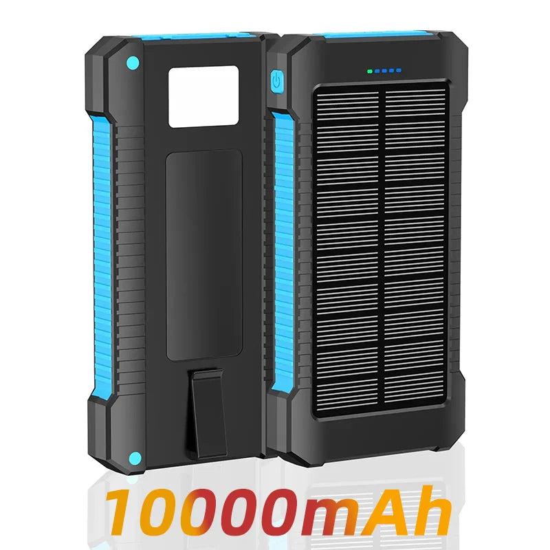 50000Mah Large-Capacity Portable Outdoor Power Bank Waterproof Solar Charging Emergency Power Bank for Iphone Samsung Xiaomi