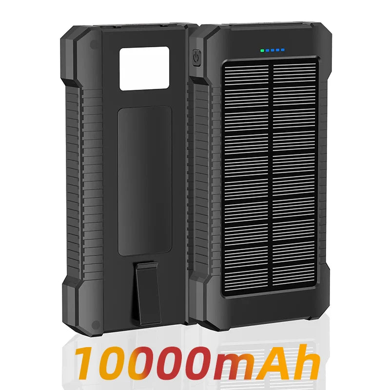 50000Mah Large-Capacity Portable Outdoor Power Bank Waterproof Solar Charging Emergency Power Bank for Iphone Samsung Xiaomi