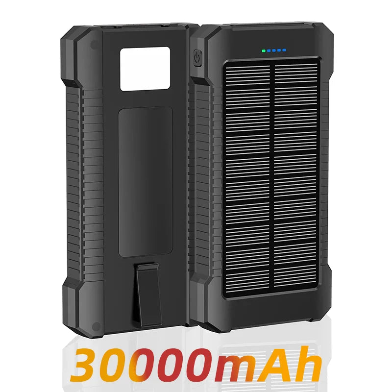 50000Mah Large-Capacity Portable Outdoor Power Bank Waterproof Solar Charging Emergency Power Bank for Iphone Samsung Xiaomi