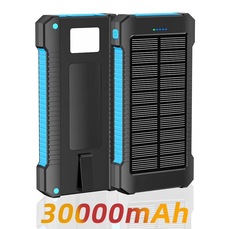 50000Mah Large-Capacity Portable Outdoor Power Bank Waterproof Solar Charging Emergency Power Bank for Iphone Samsung Xiaomi