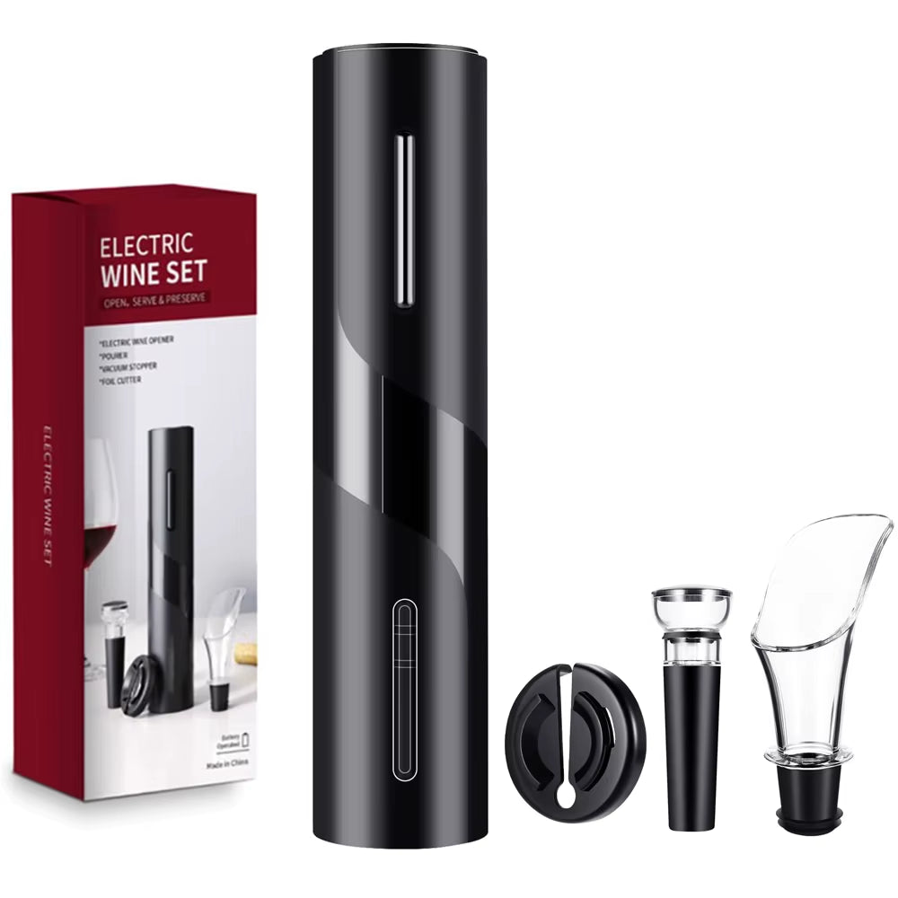 Electric Bottle Opener with Foil Cutter Corkscrew Wine Accessories Smart Automatic Wine Opener Kitchen Appliance