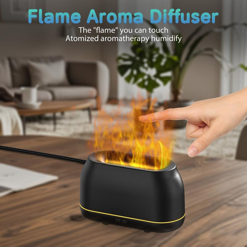 Ultimate 7-Color Flame Essential Oil Diffuser and Humidifier 160Ml for Home Office Yoga and Sleep with Auto-Off Protection SPA Relaxation Mood Booster