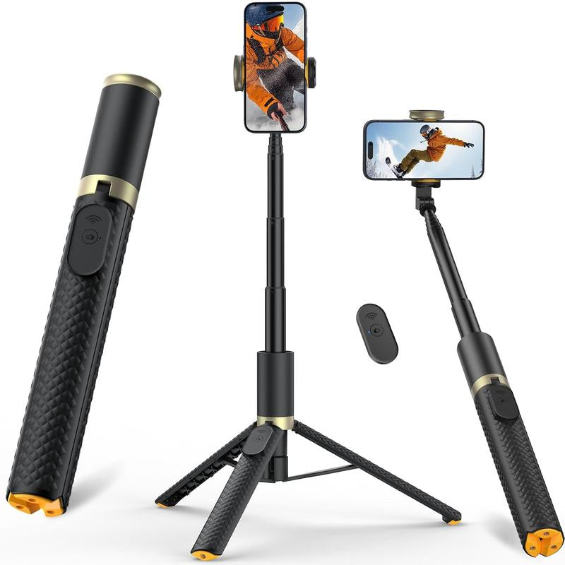 62" Phone Tripod & Selfie Stick, Tripod for Iphone with Remote, Portable, Lightweight Travel Stand for Selfies Video Recording Vlog, Extendable Stand Compatible with Iphone Android Vimose